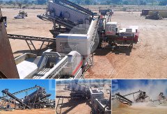 La línea de planta móvil de trituración de piedra dura de 110tph con el generador en Luanda, Angola